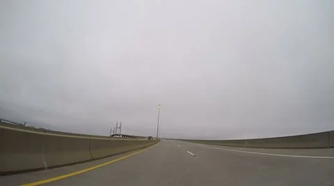 Sidney Lanier Bridge.  Cable-stayed bridge Stock-Footage 56064085