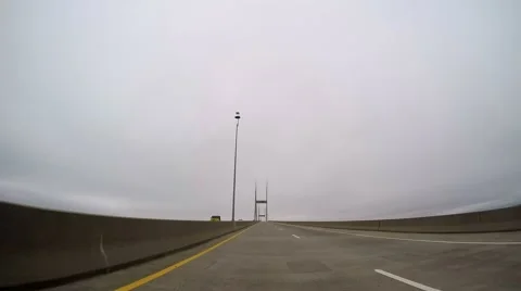 Sidney Lanier Bridge.  Cable-stayed bridge Stock-Footage 56064105