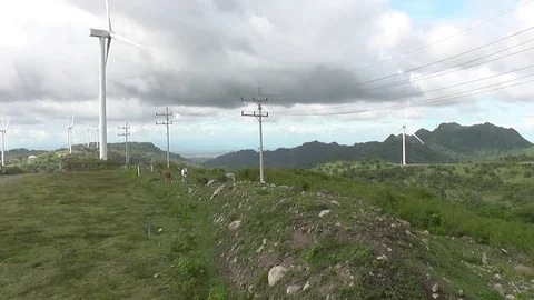 The SIdrap Wind Farm in Indonesia Stock Footage 112410476