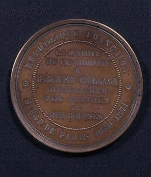 Siege de Paris (reverse of the coat of arms of Paris) Headquarters of Pari... 스톡 사진