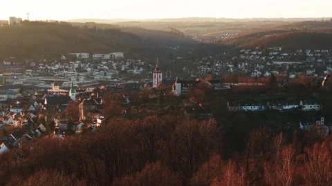 Siegen central cityscape in the sun 4k 25fps video Stock-Footage 303598173