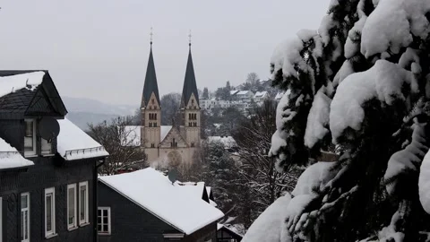 Siegen germany in winter 4k 25fps video Stock-Footage 262632182
