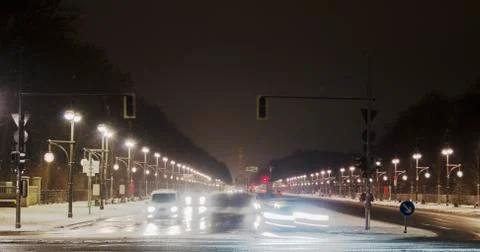 Siegessäule traffic Stock Photos