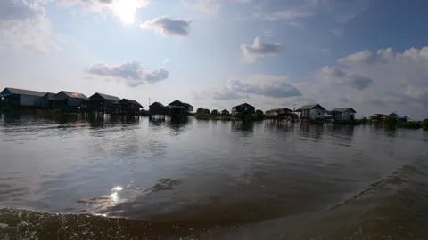 Siem Reap  Kompong Phluk Floating Village Stock Footage 306015523