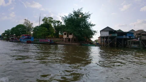 Siem Reap Kompong Phluk Floating Village Stock Footage 306049016