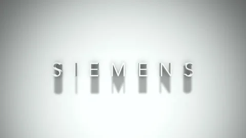 Siemens 3D title animation with shadows on a white background Stock Footage 296002138