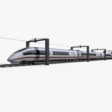 Siemens AVE S103 High Speed Train - Low Poly 3D Model