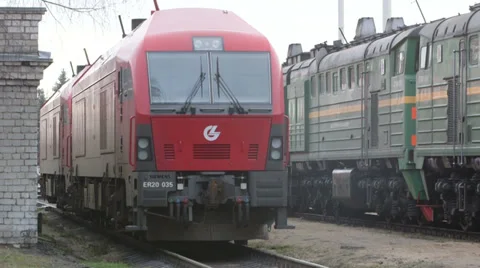 Siemens Freight Train Stock Footage 33402767