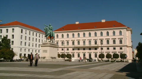 Siemens HQ Wittelsbacher Platz Stock Footage