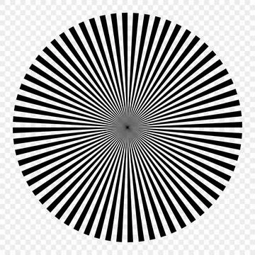 Siemens star. Eye test chart. visual acuity. Stock Illustration