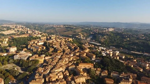 Siena Aereal view Stock Footage 98968177
