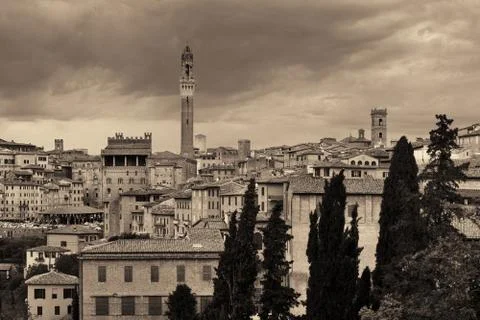 Siena bell tower Stock Photos