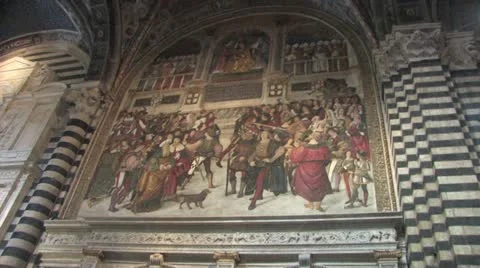 Siena Cathedral Stock Footage 12454089
