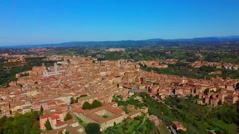Siena city by drone Stock Footage 185905730