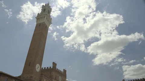 Siena Main Square Vertical Pan 4K Stock Footage 76668974