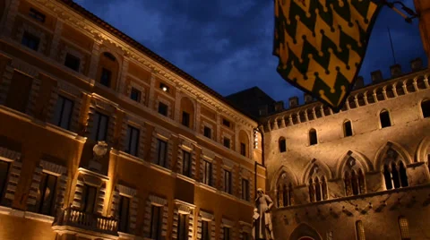 Siena by night 스톡 동영상 33611004