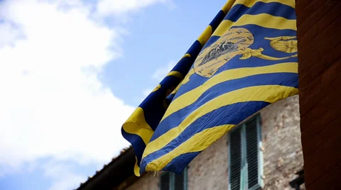 Siena, a palio flag Видео 33607144