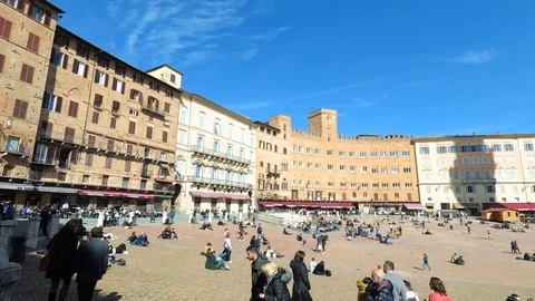 Siena Piazza del Campo Stock Footage 104332705