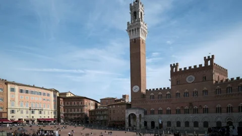 Siena Piazza del Campo Square Time Lapse, Tuscany Video stock 169699458
