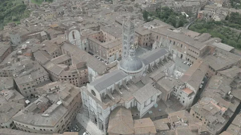 Siena skyline aerials Stock Footage 312275532