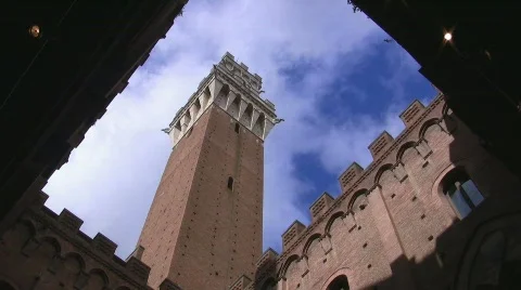 Siena, Tuscany, Italy (time lapse) Stock Footage