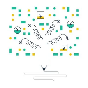 Sience lab abstract concept, testing ideas Stock Illustration