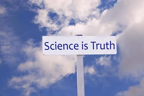 Sience is Truth Sign 스톡 사진