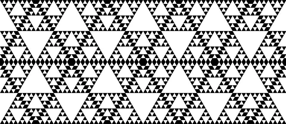 Sierpinski Triangle Geometric Pattern Seamless Vector Stockillustratie
