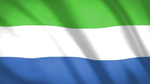 Sierra Leona Flag  Stock Footage 188161017