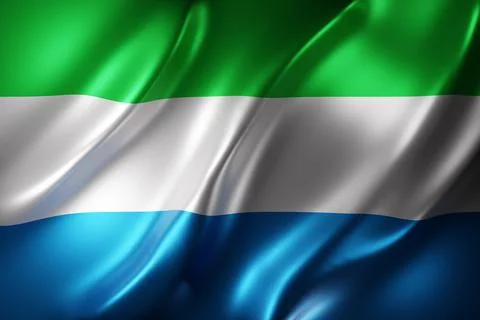 Sierra Leone 3d flag Stock Illustration