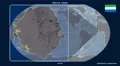 Sierra Leone - 3D tube zoom (Kavrayskiy VII projection) 4k or 4k+ Resolution