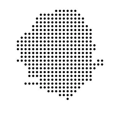 Sierra Leone dotted vector map Stock Illustration