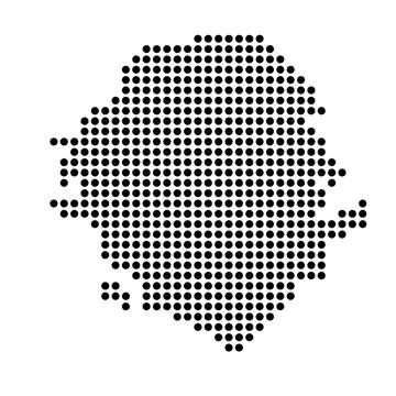 Sierra Leone dotted vector map Stock Illustration