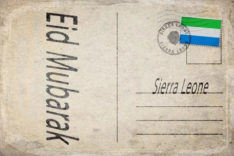 Sierra Leone Eid Al Adha Background Stock Illustration