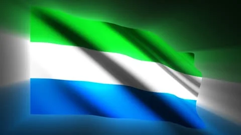 Sierra Leone Flag Stock Footage 8961173