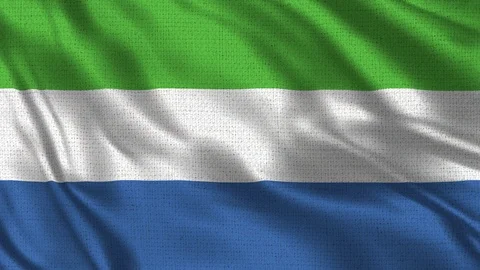 Sierra Leone Flag Stock Footage 92647896