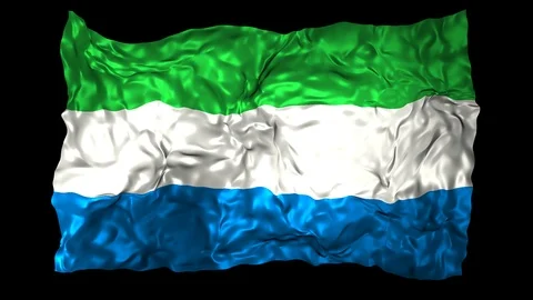 Sierra Leone flag Stock Footage 110853408