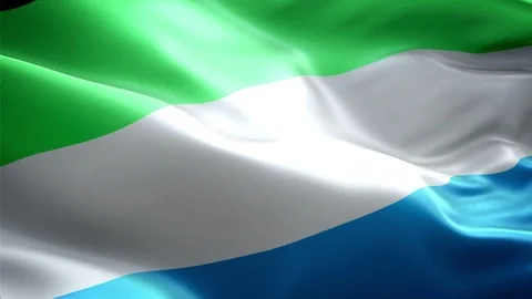 Sierra Leone Flag Stock Footage 116397387