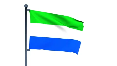 Sierra Leone Flag Stock Footage 150204815