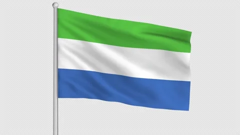 Sierra Leone Flag Stock Footage 226983256