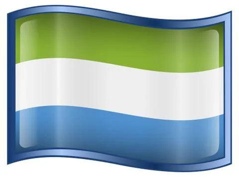 Sierra leone flag icon. Stock Illustration