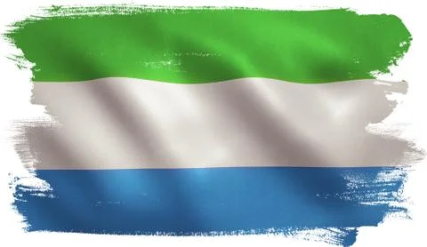 Sierra Leone Flag Stock Illustration