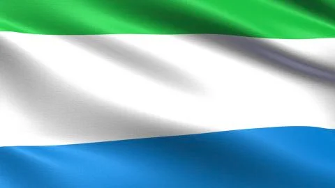 Sierra Leone Flag Stockillustratie