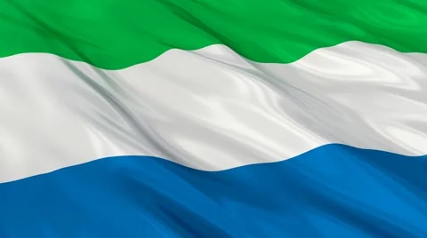 Sierra Leone flag Seamless Stock Footage 49087780
