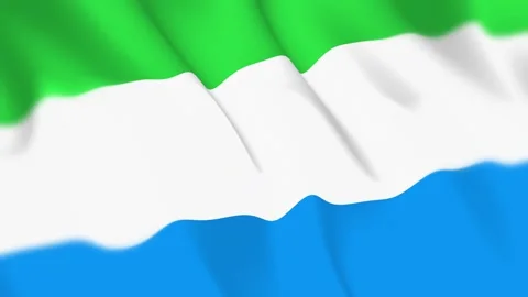 Sierra Leone Flag Seamless Loop 4k 60fps on Sky Background Stock Footage 340350708