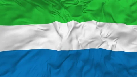 Sierra Leone Flag Seamless Looping Background Waving Slow Motion Stock Footage 233854934