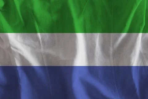 Sierra Leone flag with texture 스톡 사진