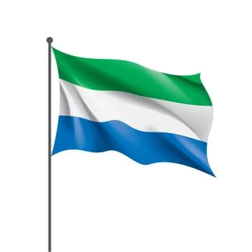 Sierra Leone flag, vector illustration 스톡 일러스트