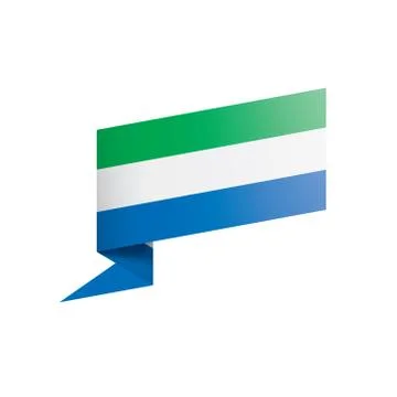 Sierra Leone flag, vector illustration on a white background. Stock Illustration
