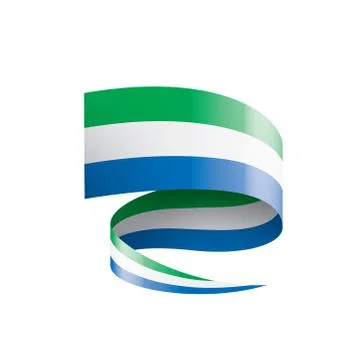 Sierra Leone flag, vector illustration on a white background. Stock Illustration